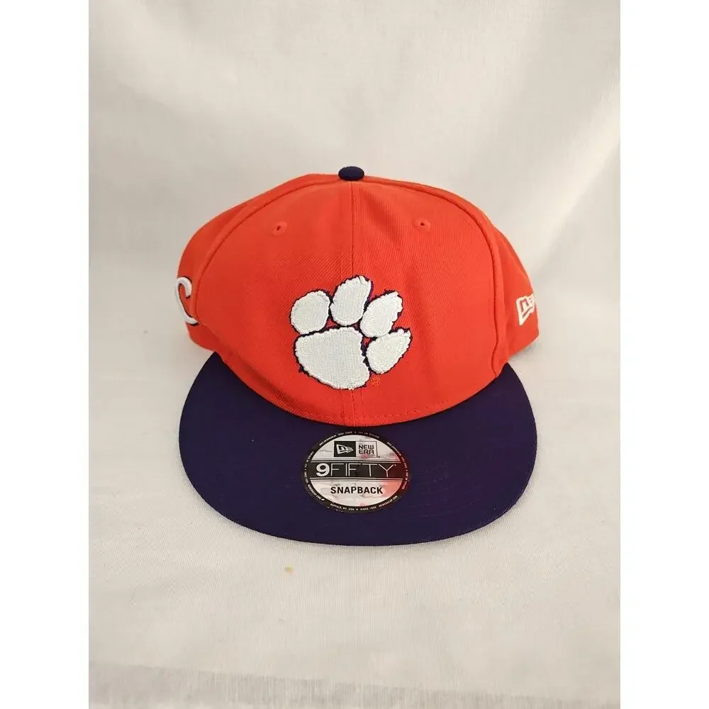 Clemson Tigers Hat Men's Adjustable Orange Purple Paw‎ 59Fifty Snapback Cap